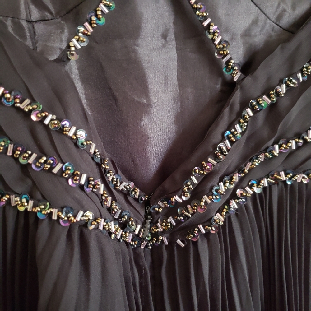 Mauri Simone Black Sequin Dress